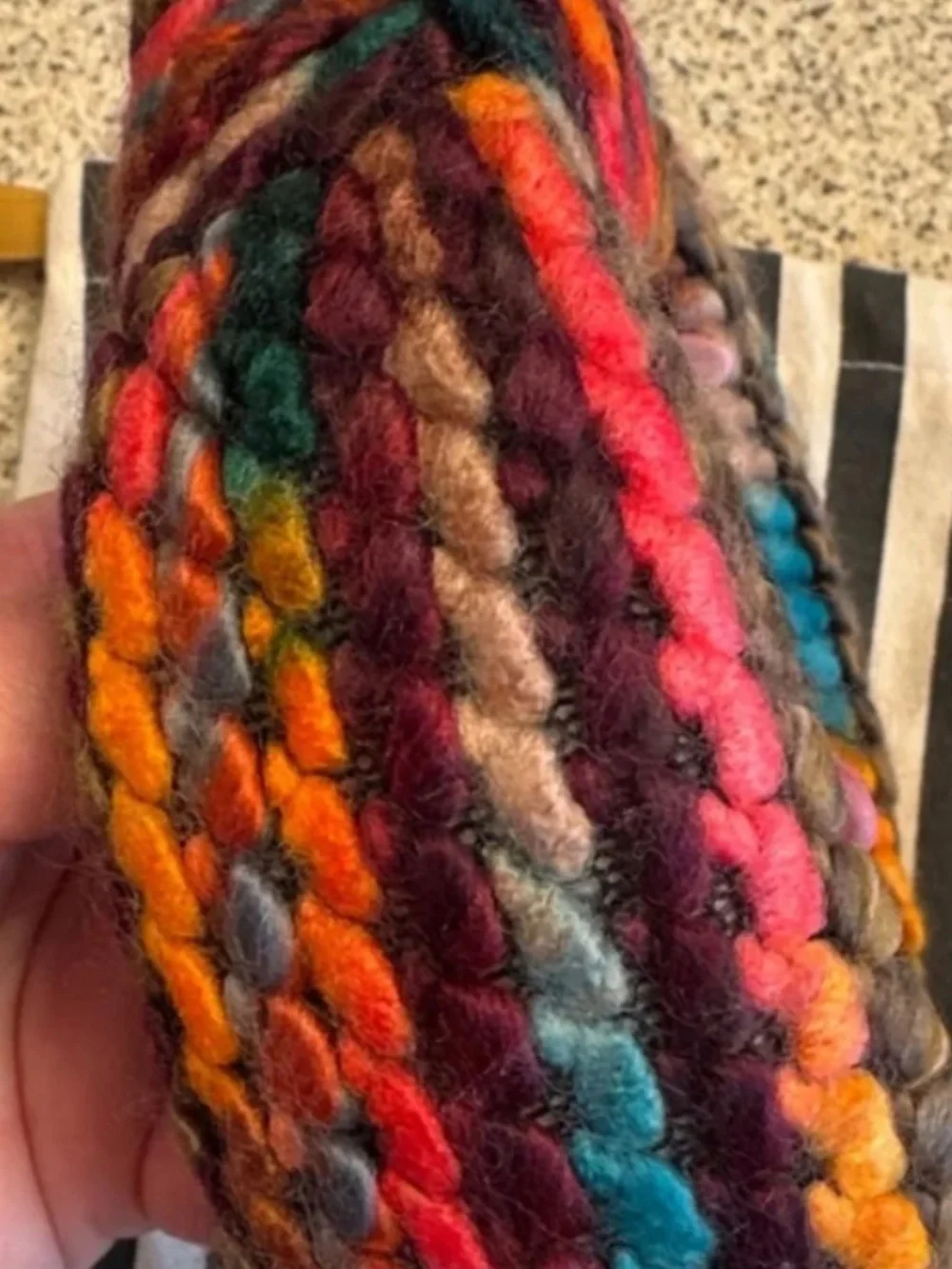 Lele Sadoughi Desert Rainbow Mixed Yarn Knotted Headband NEW